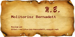 Molitorisz Bernadett névjegykártya